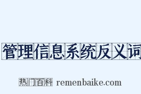 管理信息系统反义词是什么意思的图片